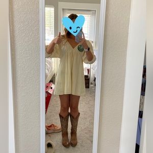 Urban Outfitters yellow and white dress! Size S (only worn a handful of times)